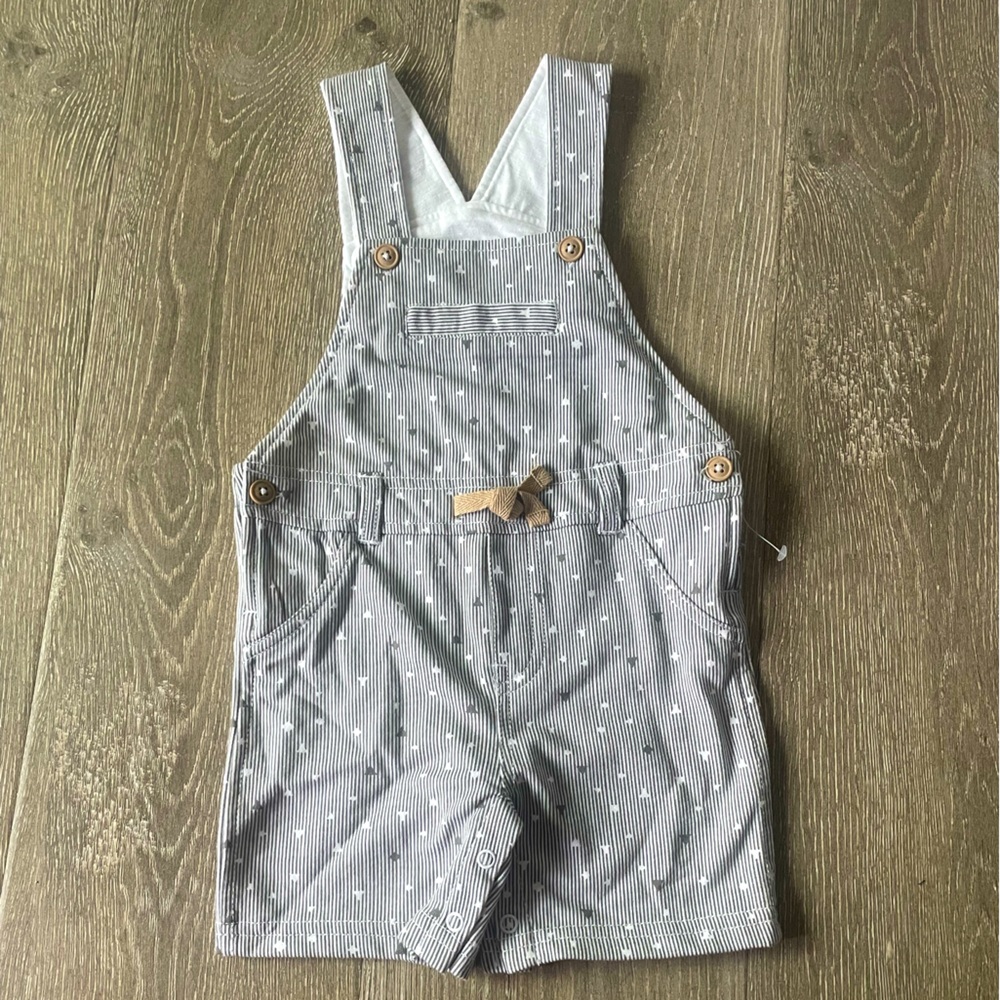 Cotton Stripped baby Overalls